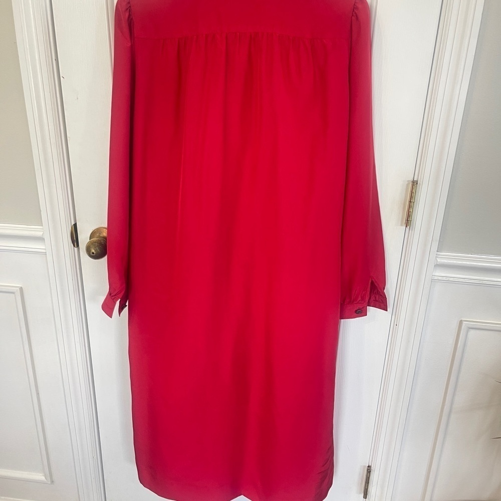 Schraeder Sport Vintage Women’s Size 12 Red Long Trench Coat - Picture 6 of 8